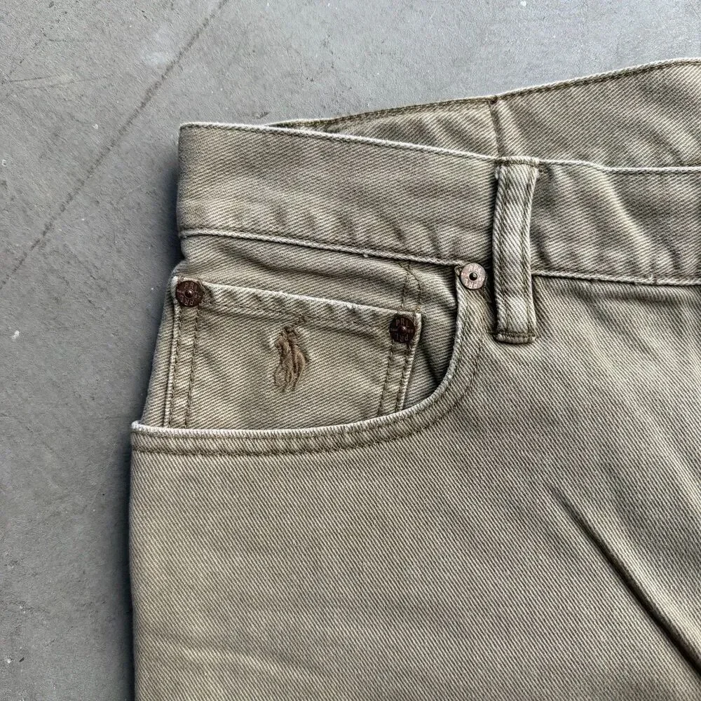 Polo Ralph Lauren Chino Pants Mens 32 x 33 Brown Cotton Twill Preppy 5 Pocket